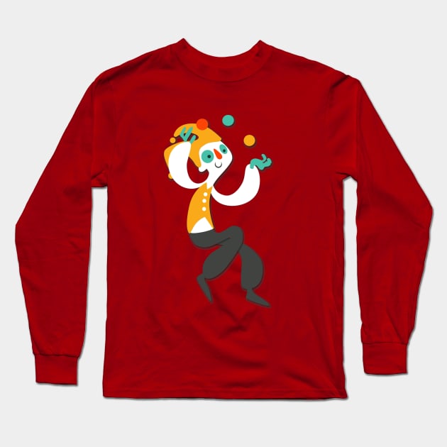 clown juggling Long Sleeve T-Shirt by richhwalsh